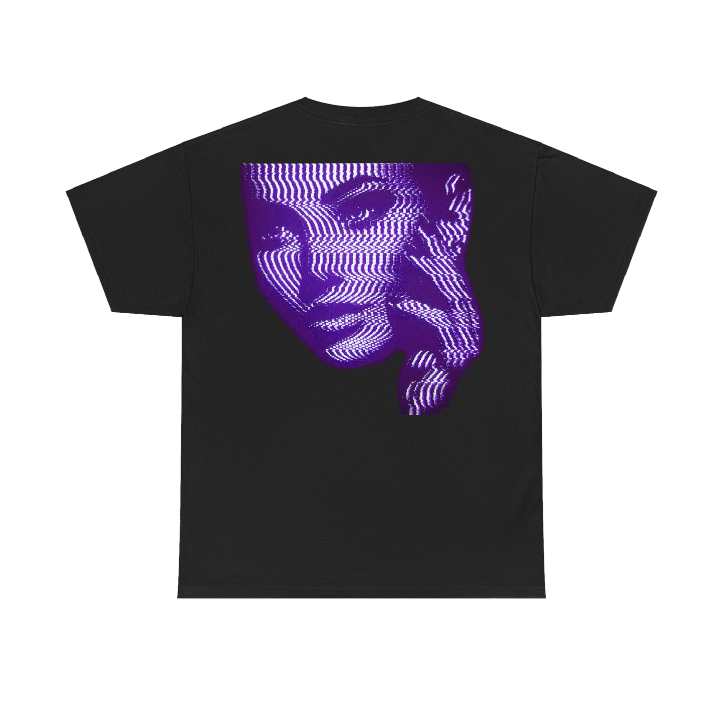 Purple Glitch Face Tee