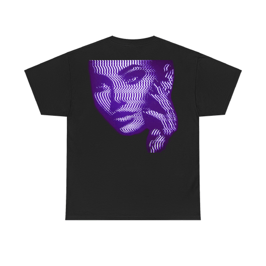 Purple Glitch Face Tee