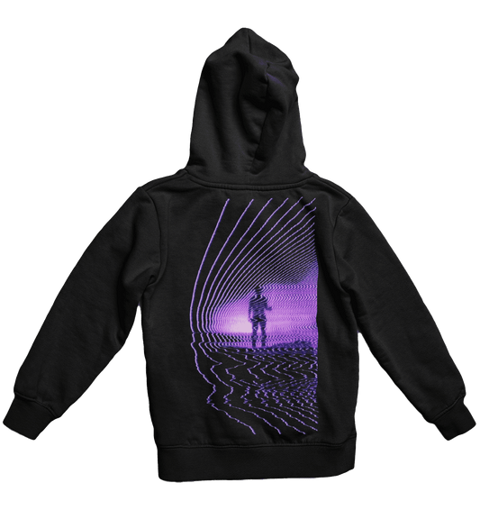 Purple Glitch Sunset Hoodie