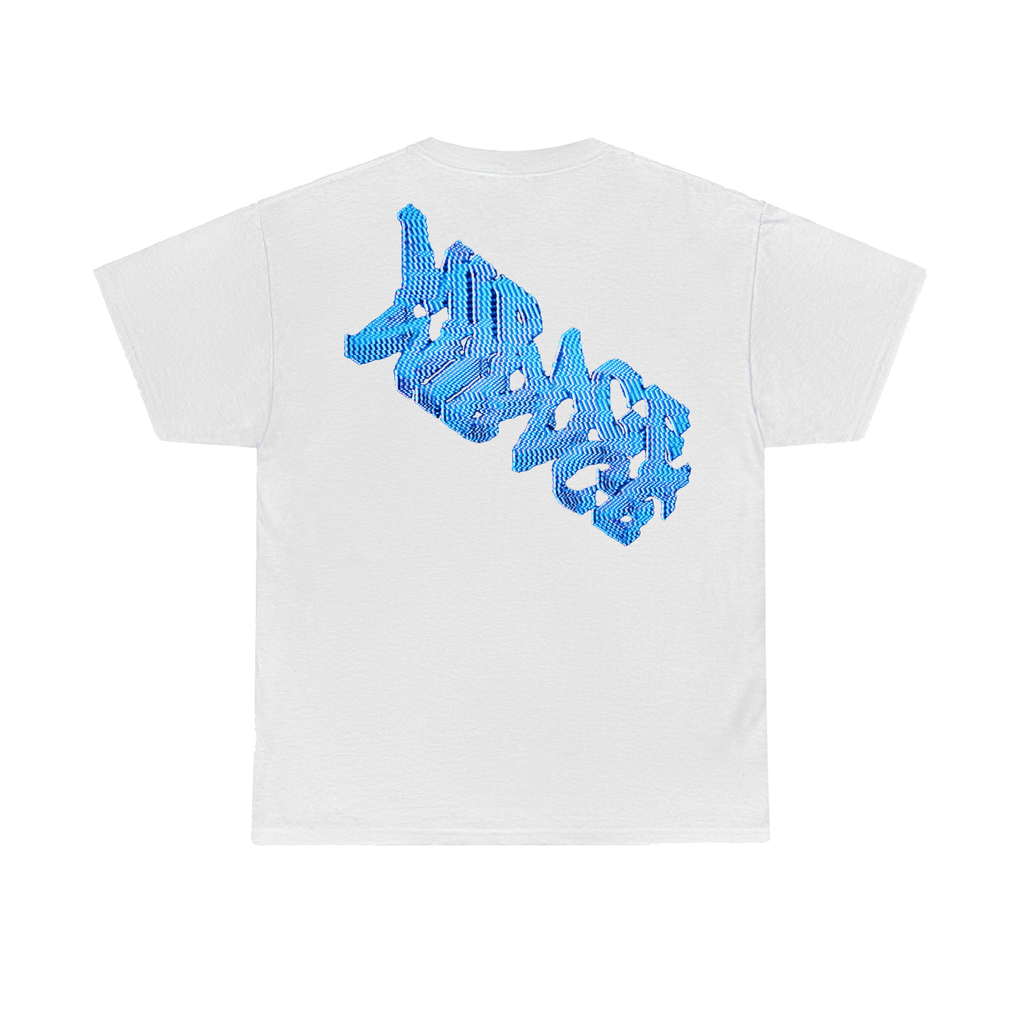 White Light Blue Logo Tee